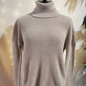 MICHAEL Michael Kors Mixed Knit Gray Turtleneck Sweater